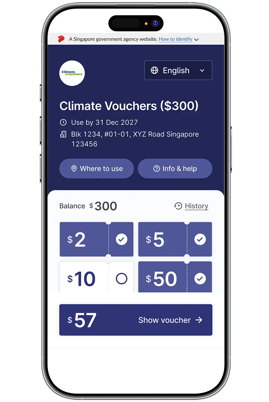 How to use climate voucher step 001